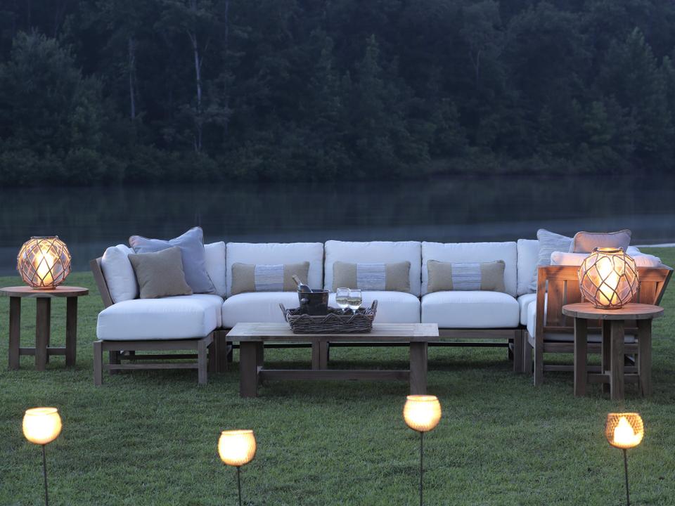 Club Teak Sectional Patio Lounge Set