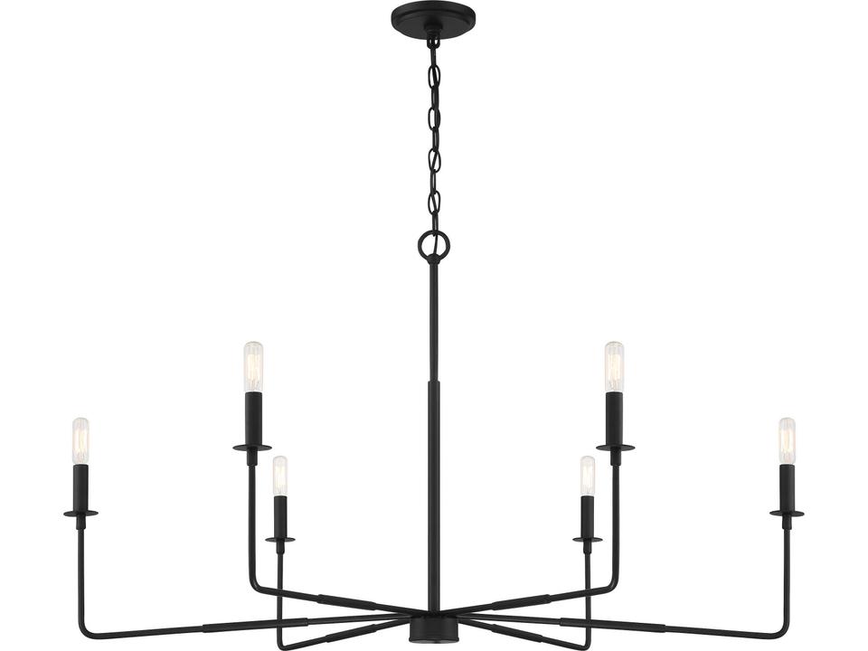 Salerno 6-Light Chandelier in Matte Black