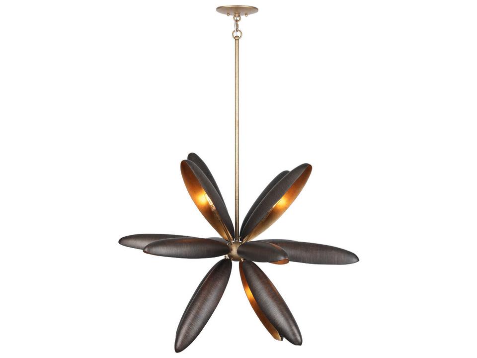 14-Light Estrella Del Mar Chandelier in Centura with Burnished Gold
