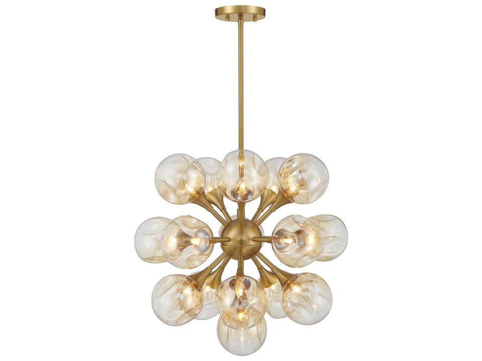 16-Light Matisse Chandelier in Warm Brass
