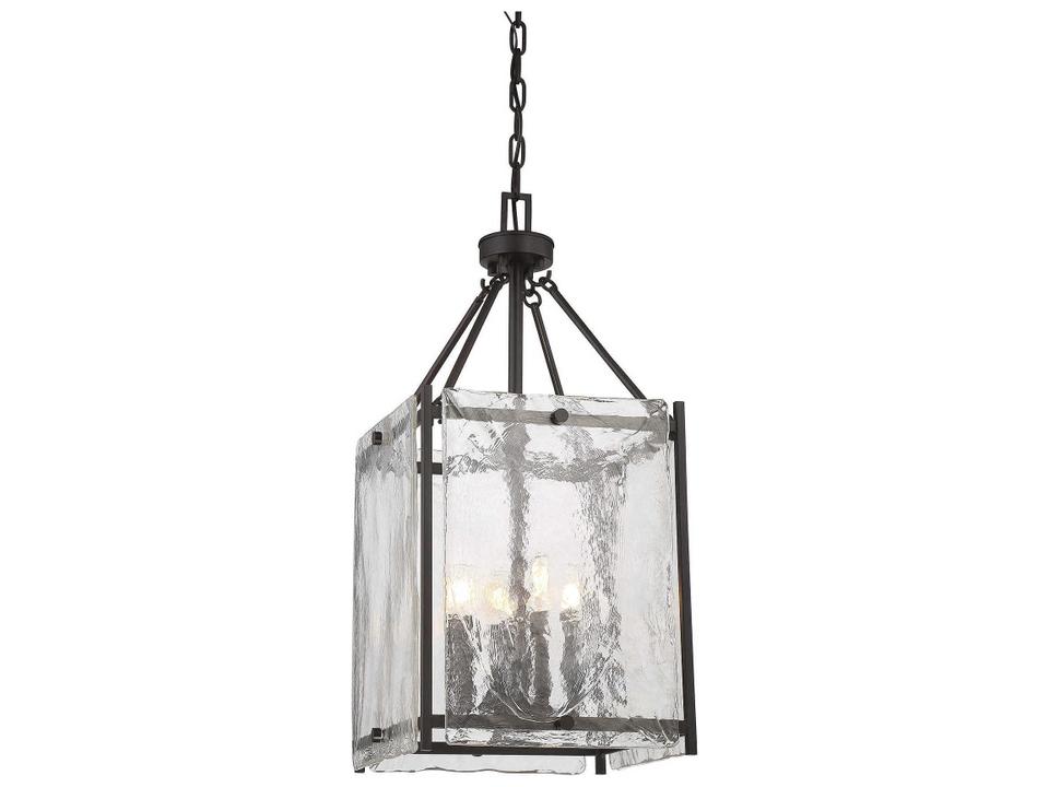 Glenwood 4-Light Geometric Pendant Light in English Bronze