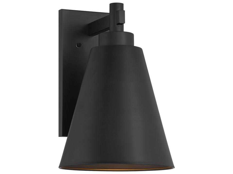 Ryder 1-Light Outdoor Wall Lantern in Matte Black