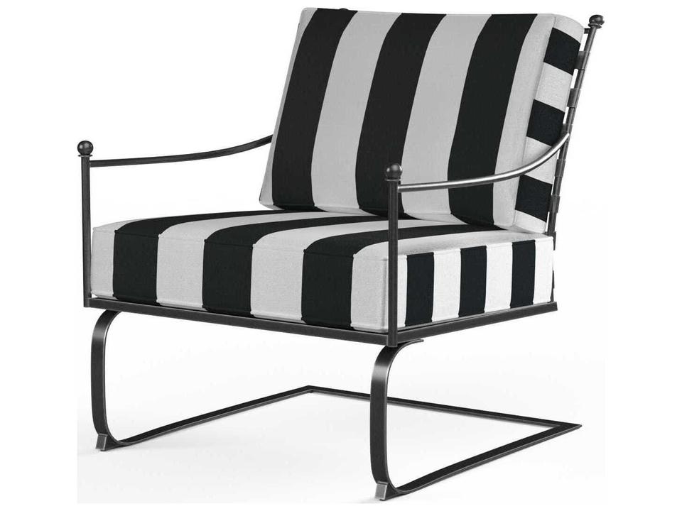 Provence Wrought Iron Chaise Lounge with Sunbrella Cushions