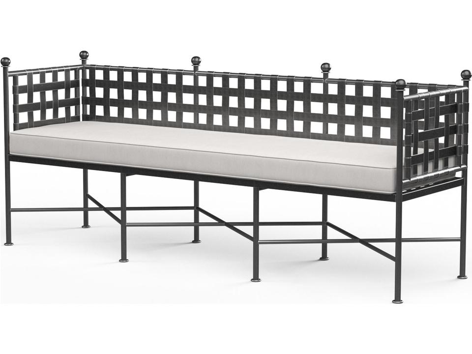 Provence 72-Inch Wrought Iron Bench in Century Pewter