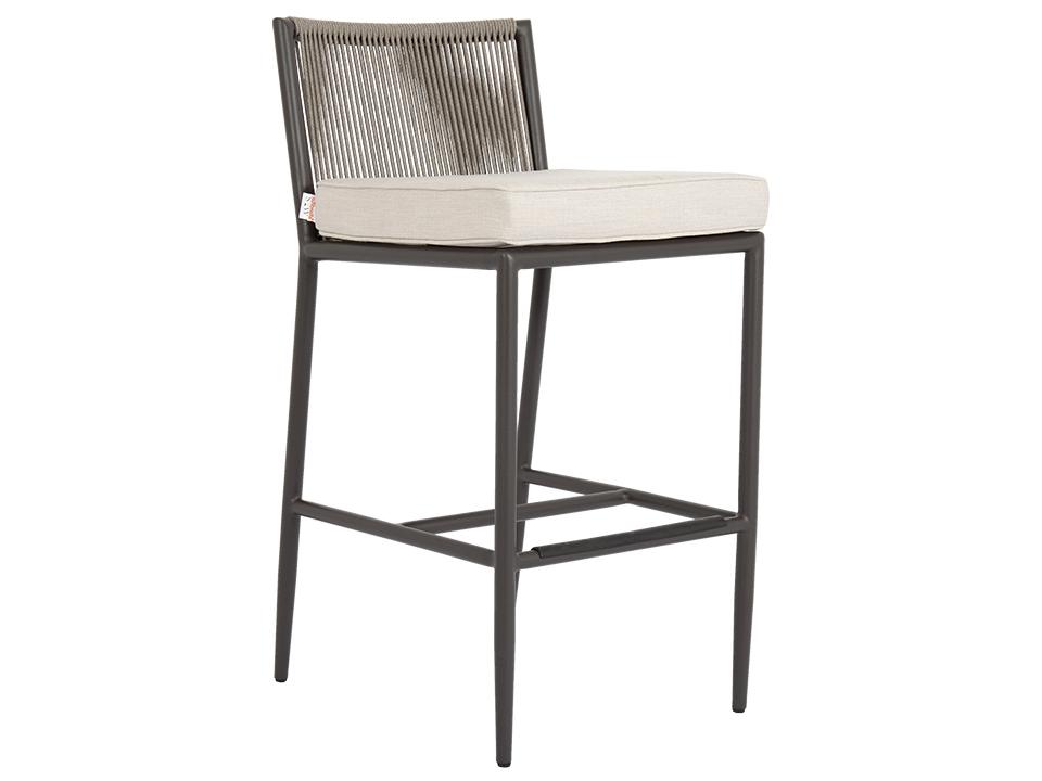 Pietra Aluminum Graphite Patio Counter Stool