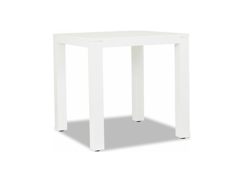 Newport 40-Inch Square Aluminum Counter Table in Satin White