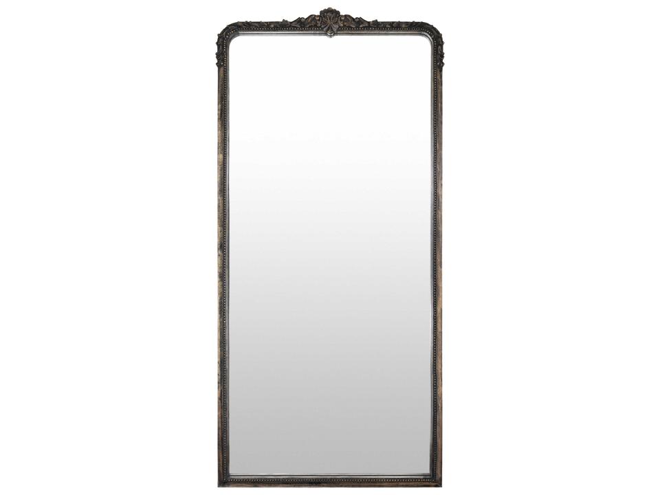 Aaliyah Arched Full Length Mirror with Natural Black Mango Wood Frame