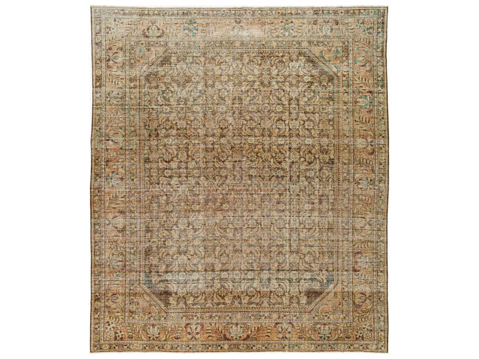 Antique One Of A Kind Bordered Area Rug