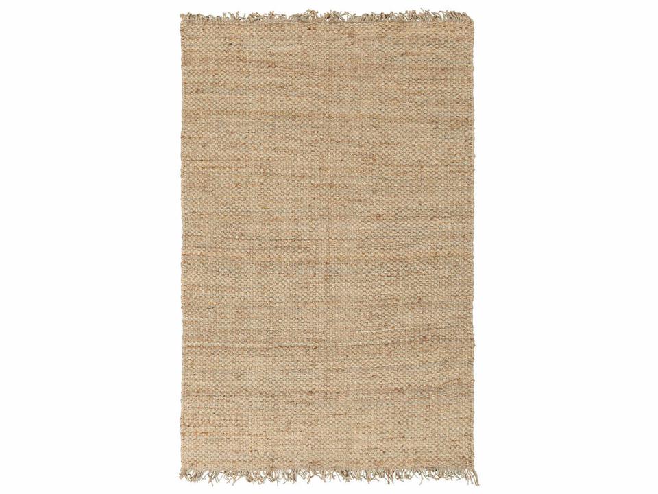 Tropica Hand Woven Jute Area Rug with Fringe Detail