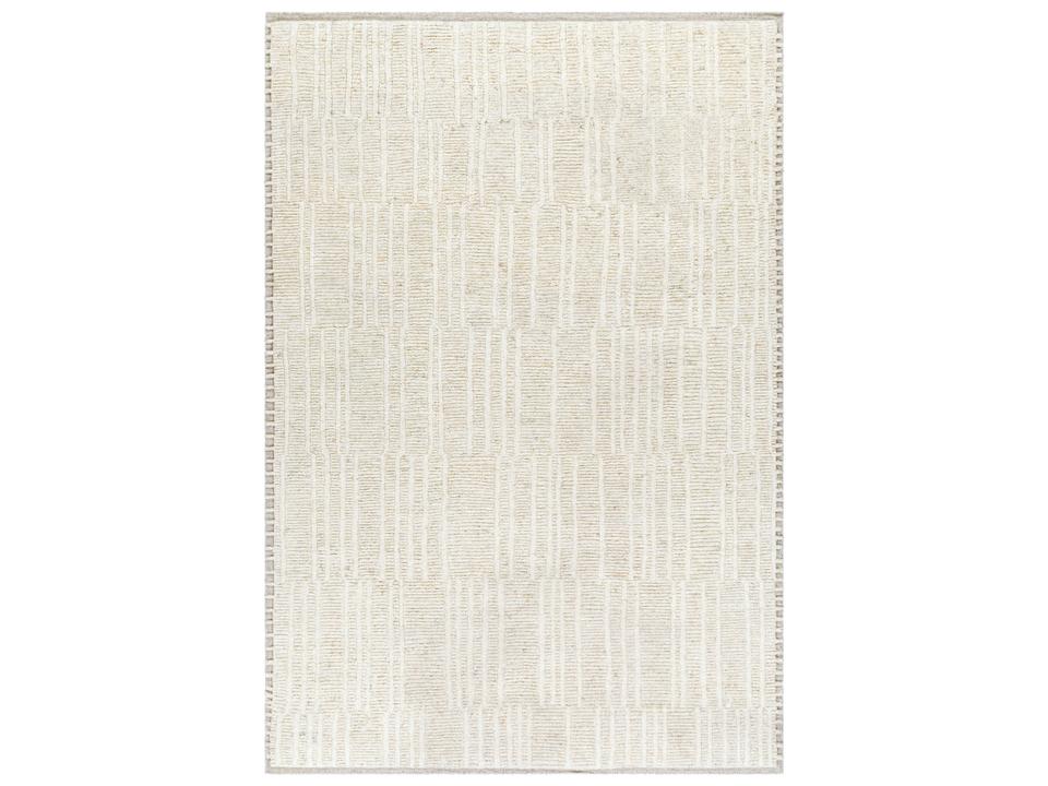 Davey Hand-Knotted 100 Percent Wool Area Rug in Beige