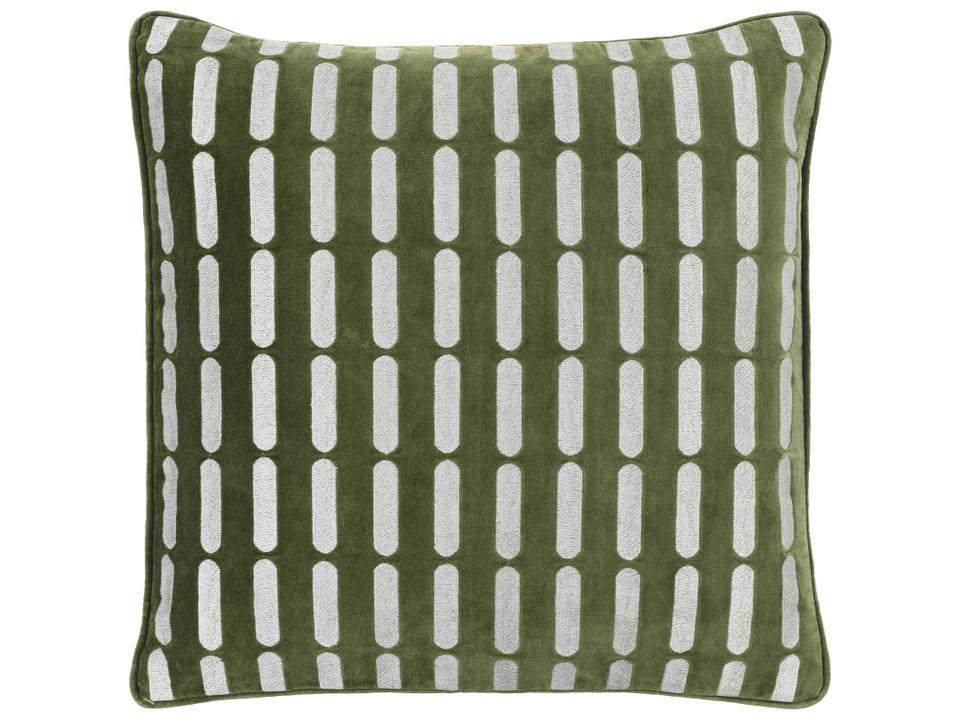 Connecticut Accent Pillow Cotton Velvet Medium Green
