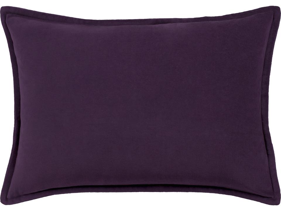 Cotton Velvet Accent Pillow in Dark Plum