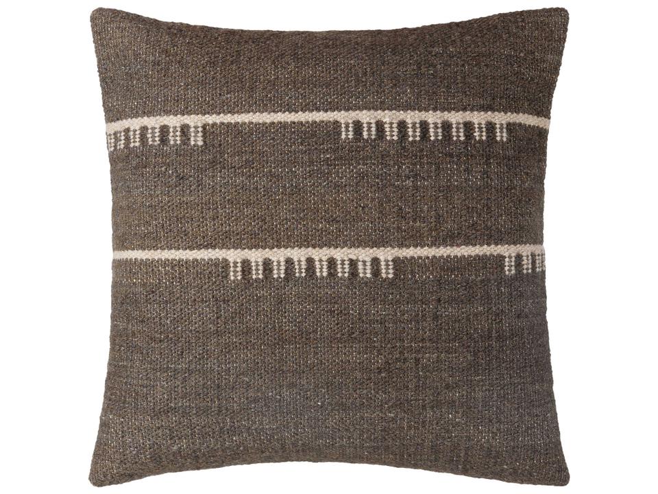 Harry Minimalist Modern Accent Pillow in Wool and Cotton
