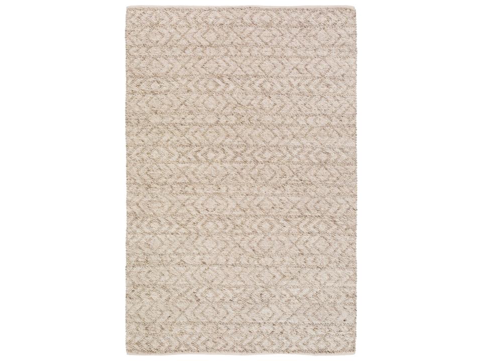 Ingrid Global Geometric Viscose Wool Area Rug in White