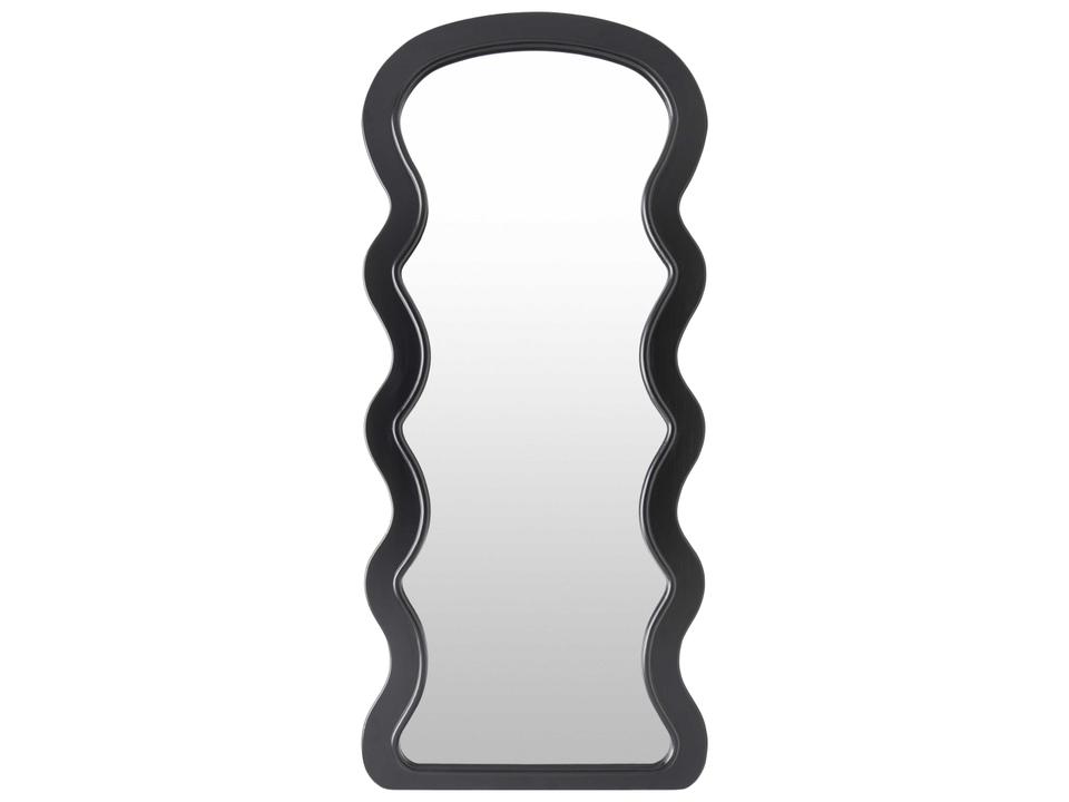 Arklow Mid-Century Modern Hand-Painted Floor Mirror in White