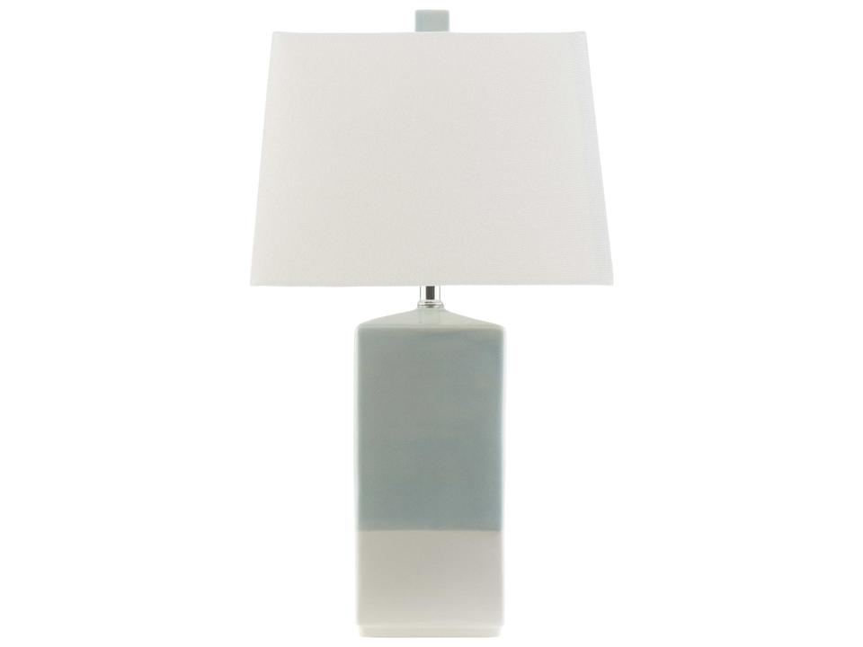 Malloy Aqua Ivory Linen Blue Buffet Lamp