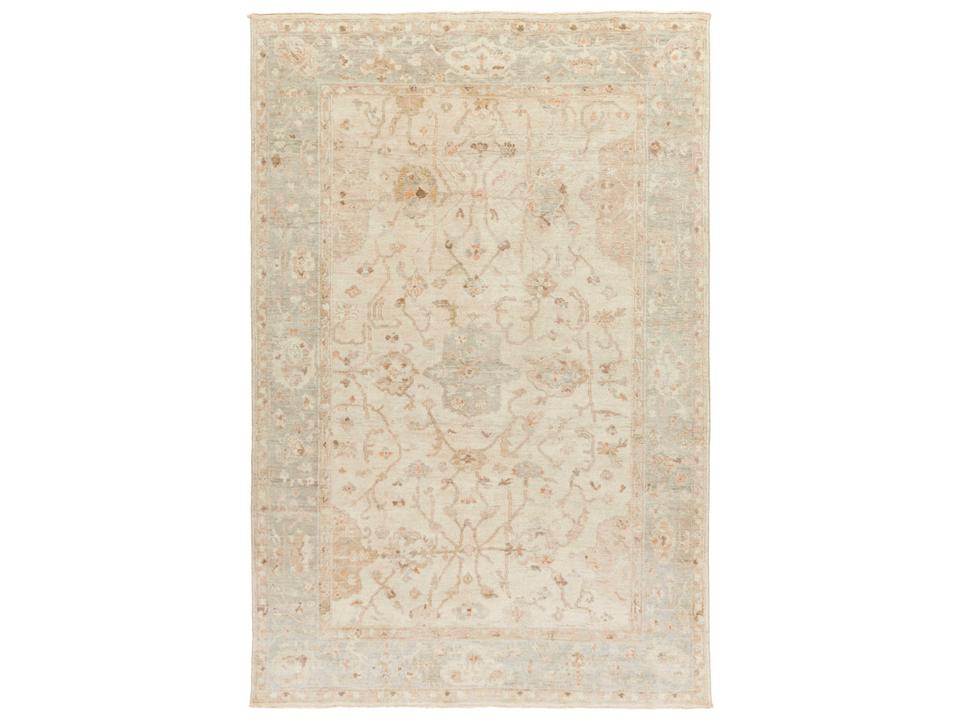 Normandy Hand Knotted Wool Area Rug with Antique Wash