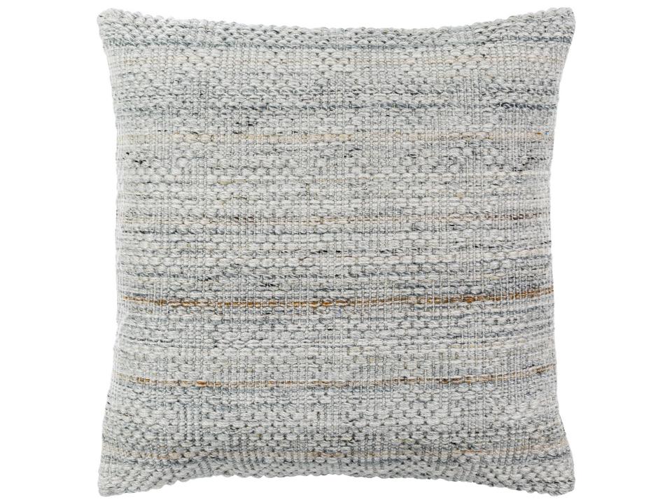 Rica Ice Blue Accent Pillow Hand Woven Recycled PET Yarn