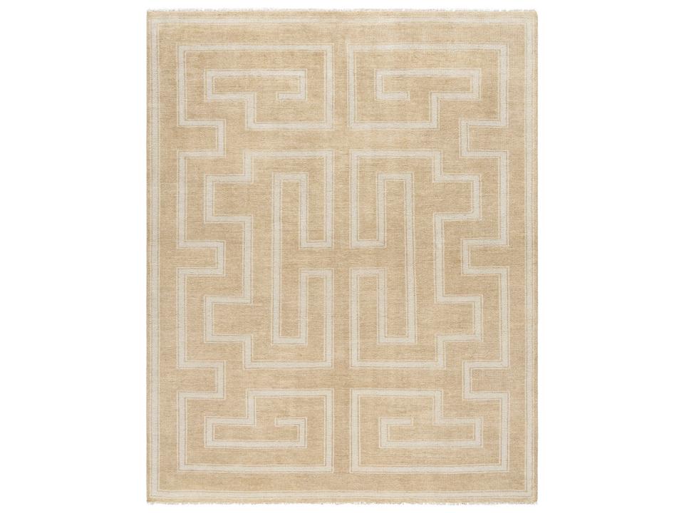 Riviera Hand Knotted Wool Blend Area Rug with Fringe