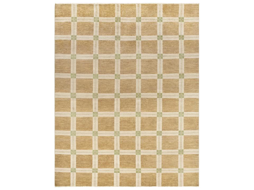 Riviera Hand Knotted Wool and Cotton Area Rug with Fringe