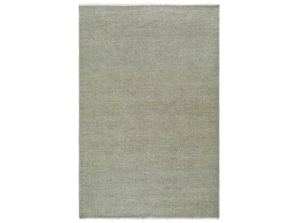 Saga Hand Woven Wool and Cotton Area Rug with Fringe