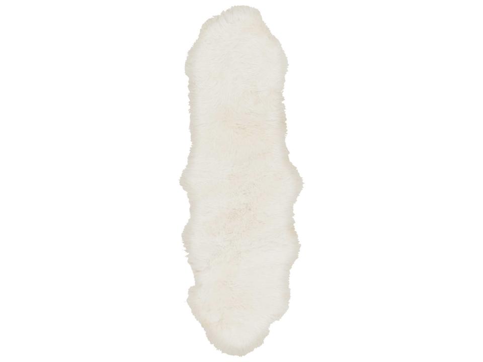 Sheepskin Runner Area Rug in Ivory 2' x 6'