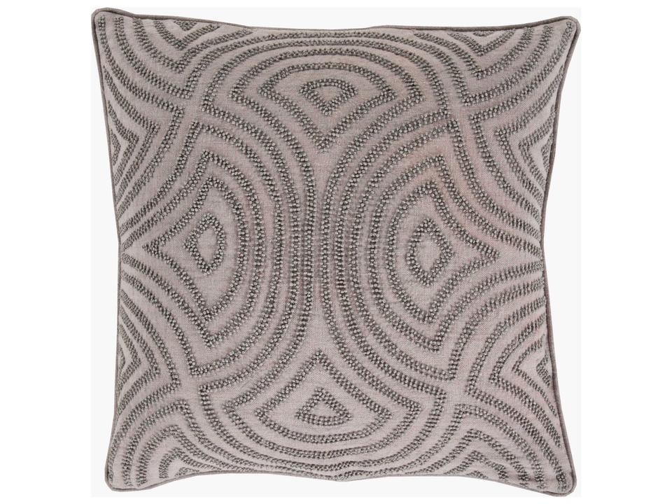 Skinny Dip Woven Linen Accent Pillow with Beaded Detail