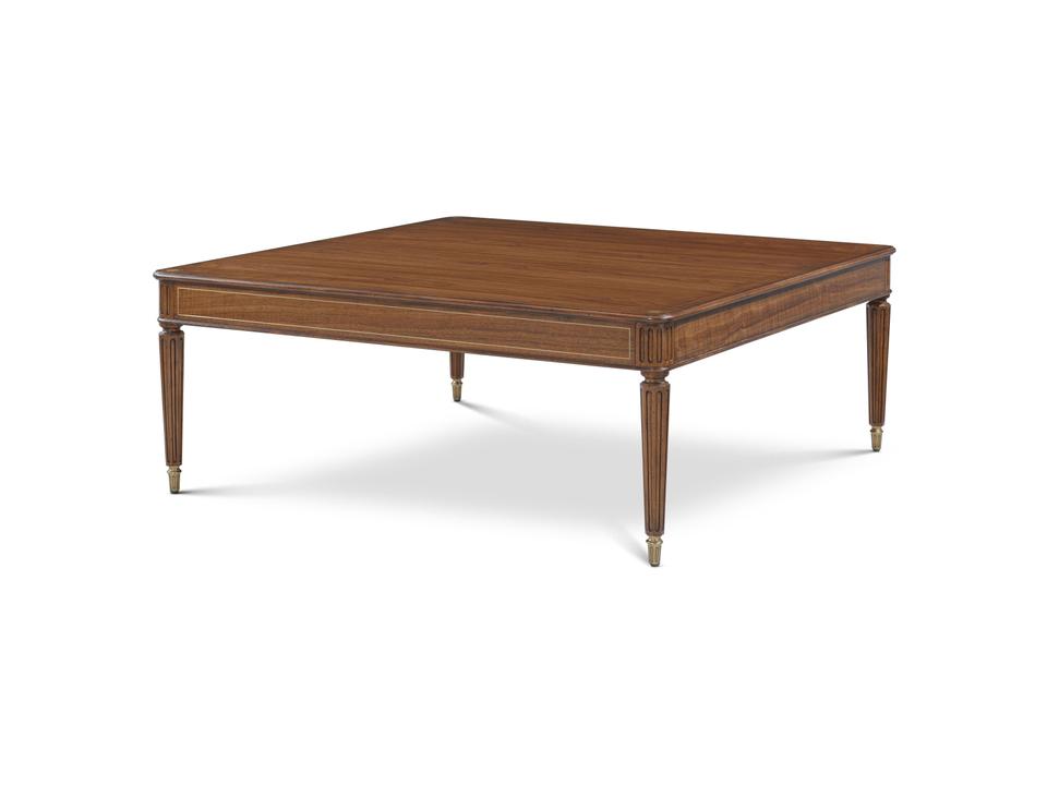 Theodore Alexander Balboa Round Coffee Table — Coastal Grey Wood