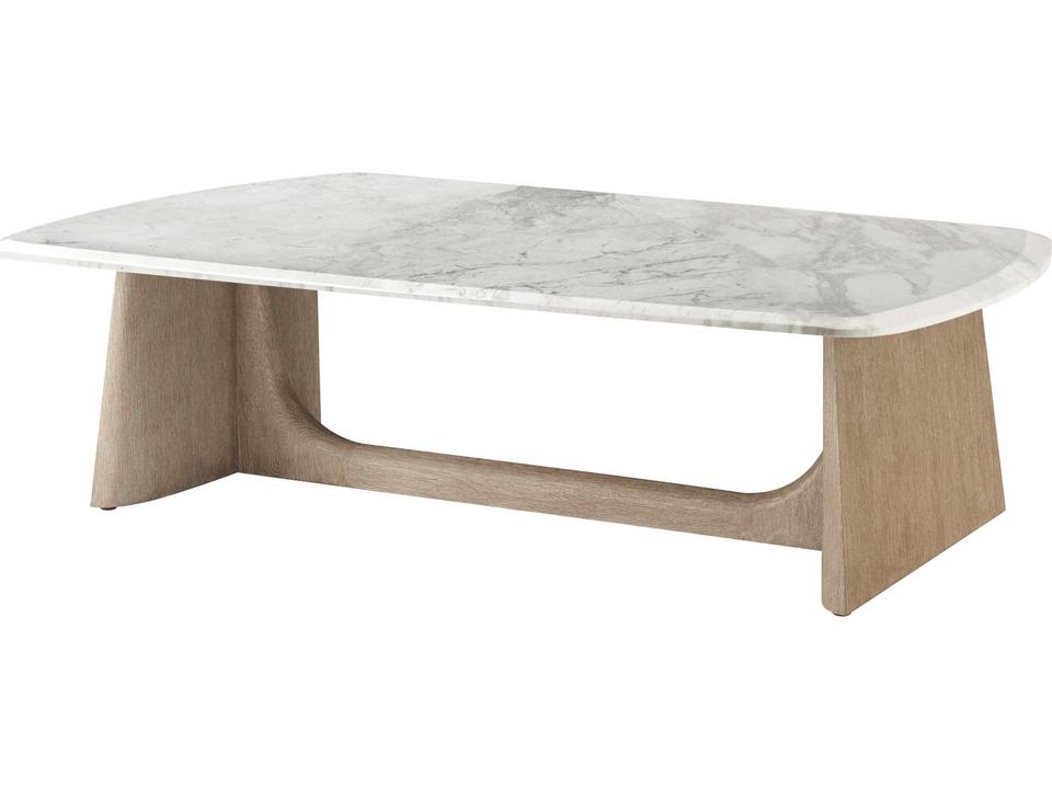 Theodore Alexander Balboa Round Coffee Table — Coastal Grey Wood