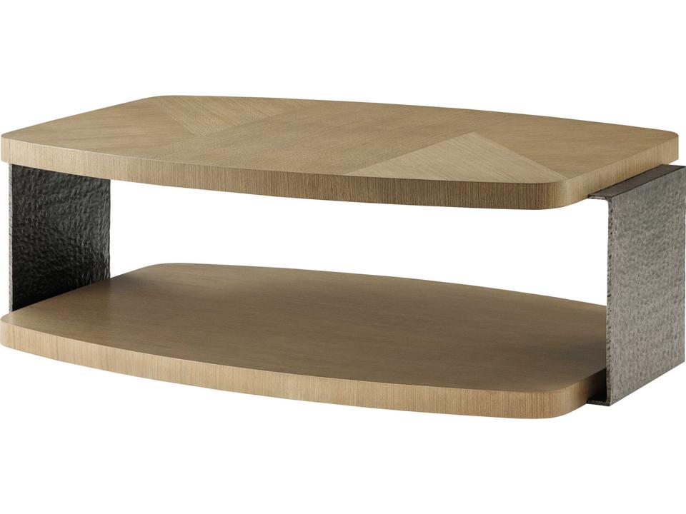 Theodore Alexander Balboa Round Coffee Table — Coastal Grey Wood