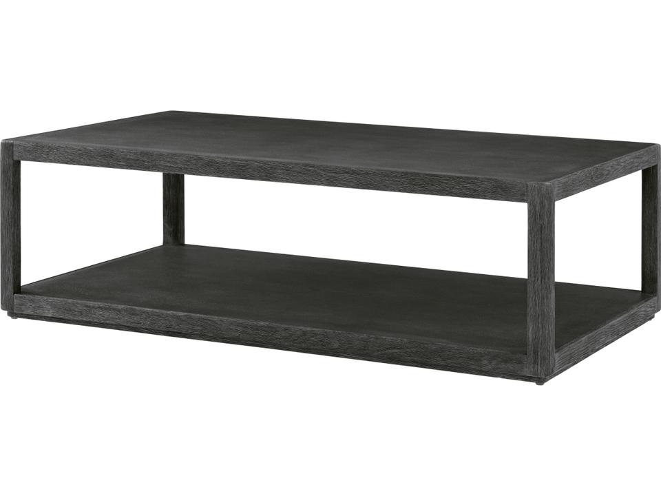 Theodore Alexander Balboa Round Coffee Table — Coastal Grey Wood