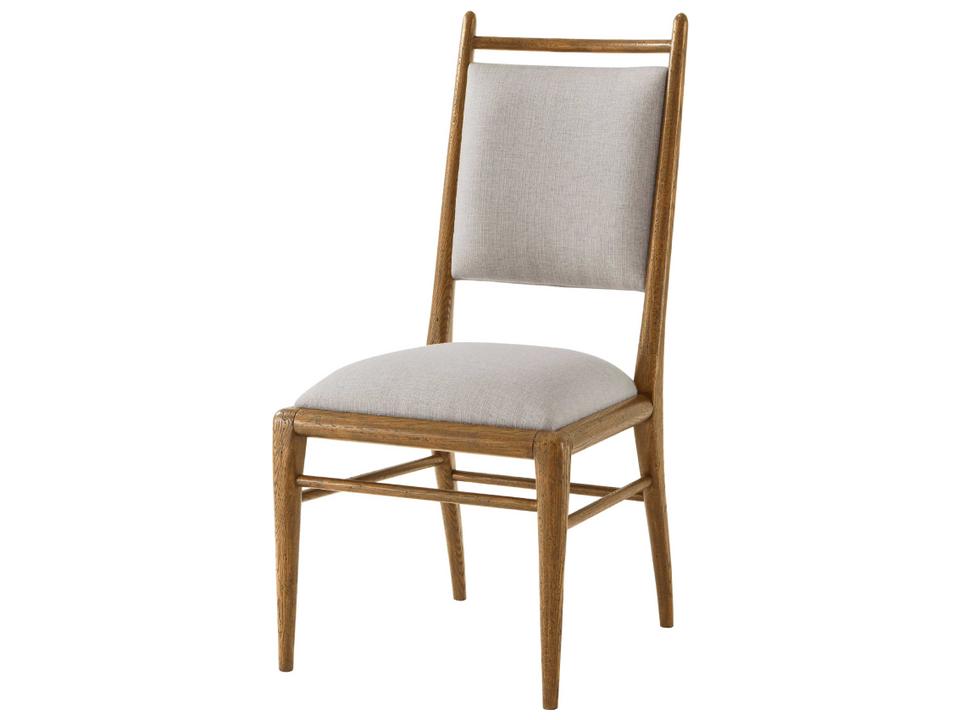 Nova Solid Wood Beige Upholstered Side Dining Chair