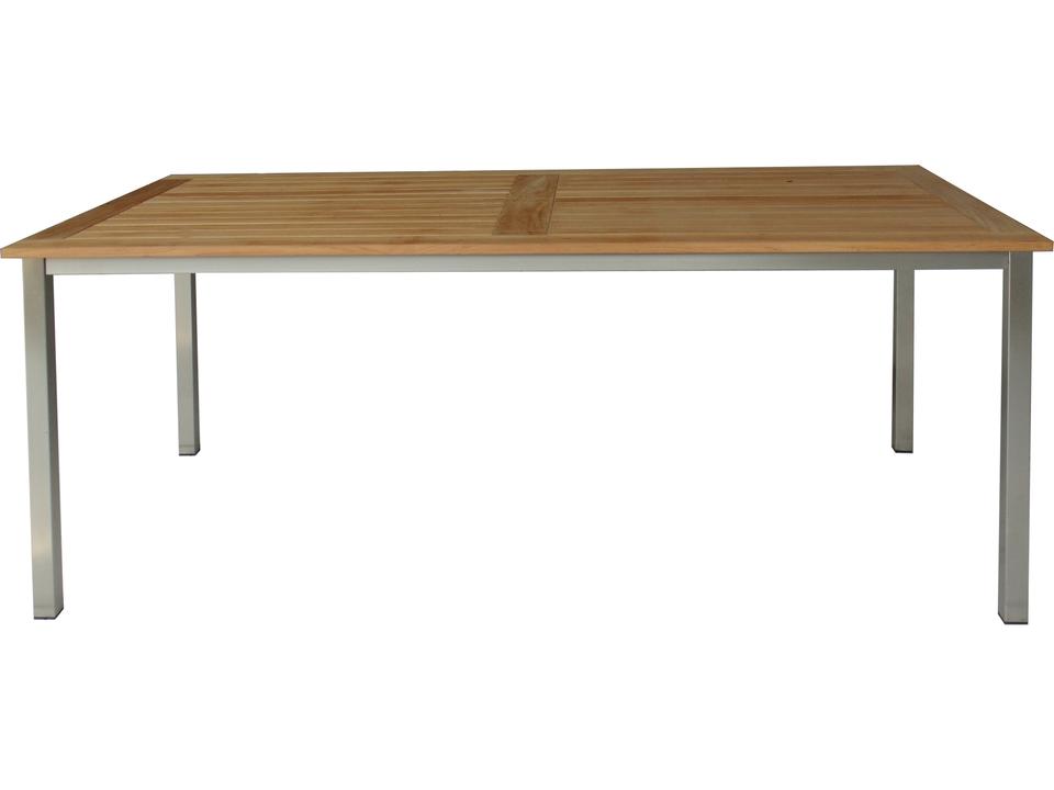 Avanti 72-Inch Rectangle Dining Table in Teak and Stainless Steel
