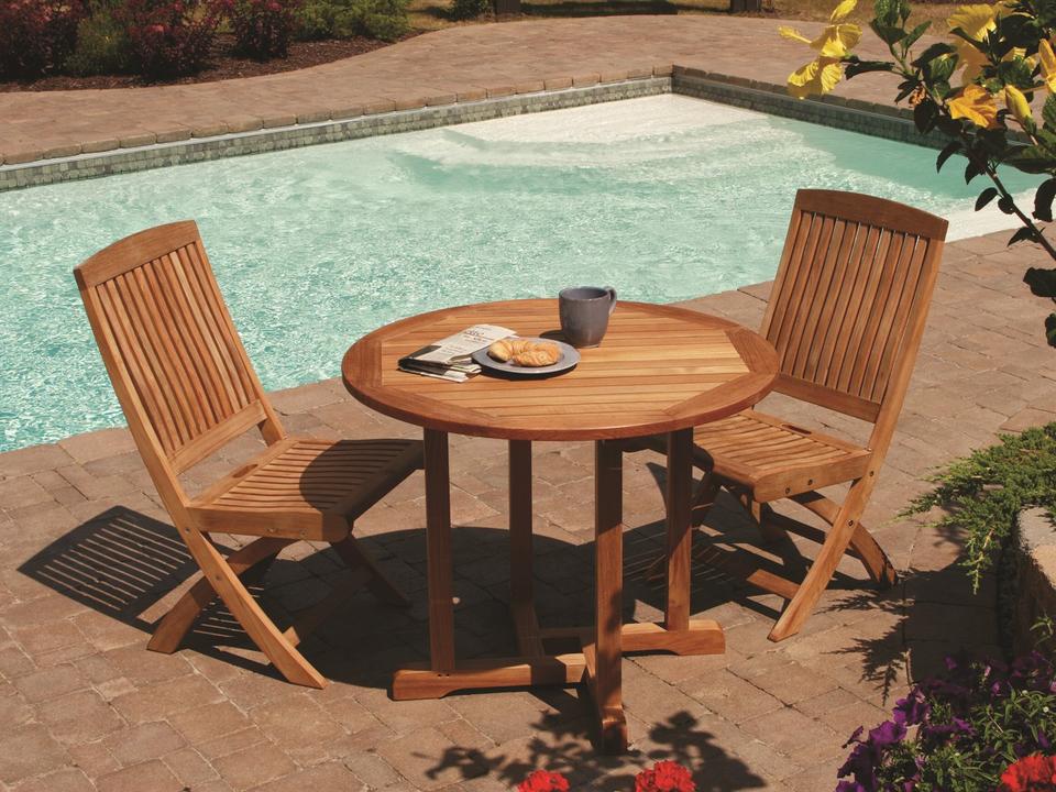 Braxton Natural Teak Outdoor Patio Dining Set