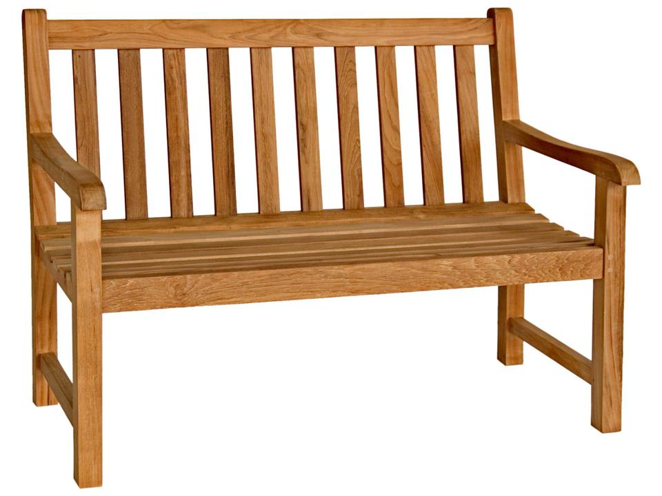 Classic Teak 4-Foot Outdoor Bench Natural Teak Finish