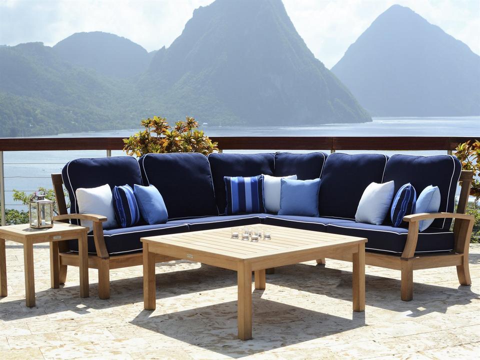 Monterey Natural Teak Sectional Outdoor Lounge Set