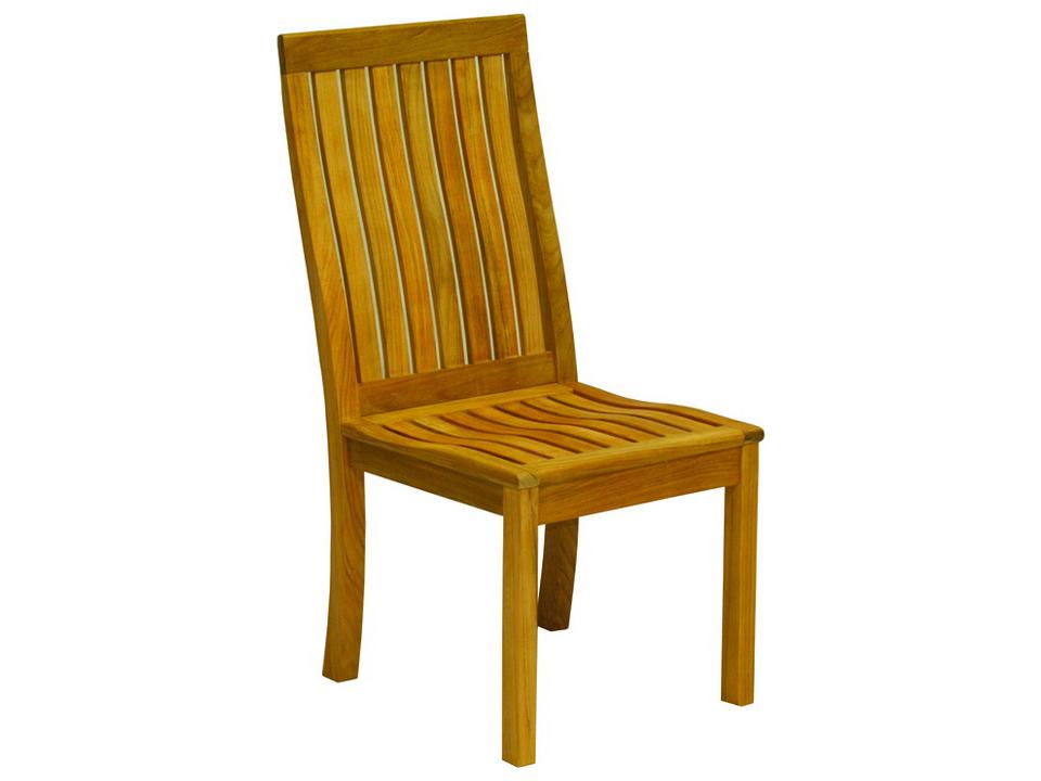 Monterey Teak Outdoor Dining Side Chair Stackable