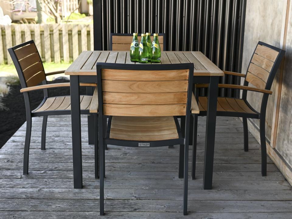 SoHo Aluminum Teak Outdoor Dining Set