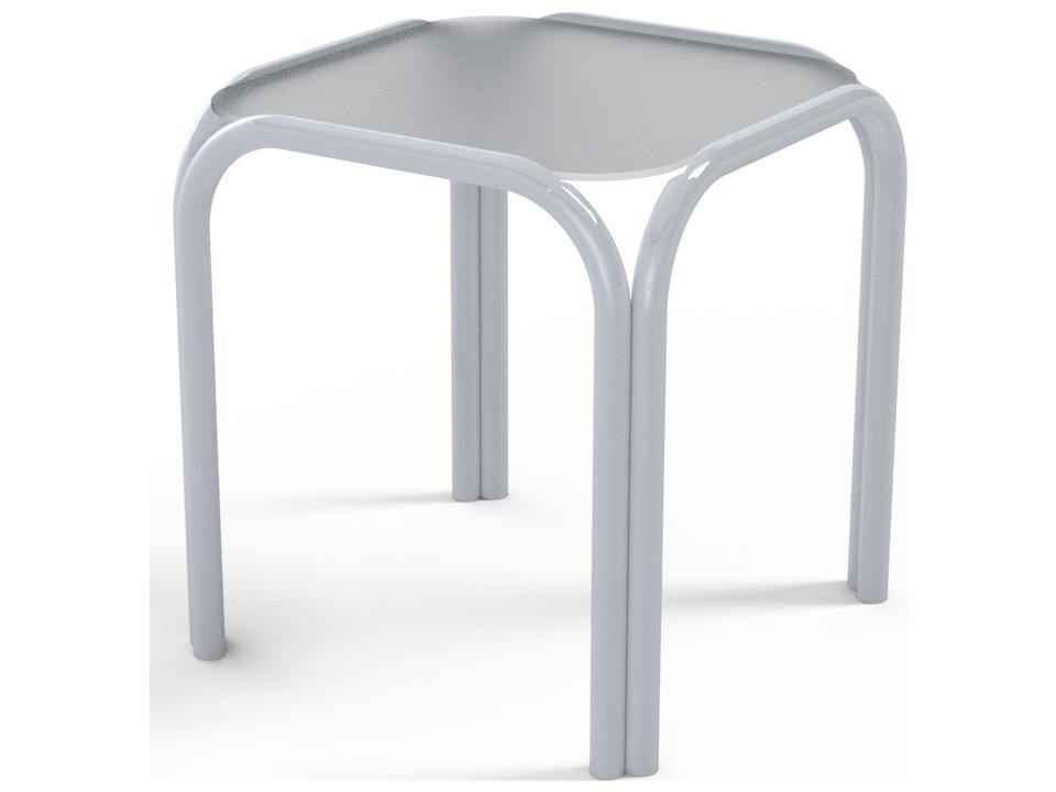 17-Inch Square Outdoor End Table with Acrylic Top