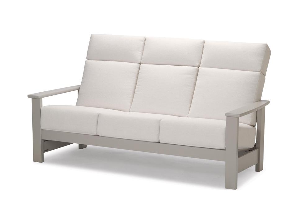 Leeward Supreme 3-Seat Outdoor Sofa in Marine Grade Polymer with Polymer Arms