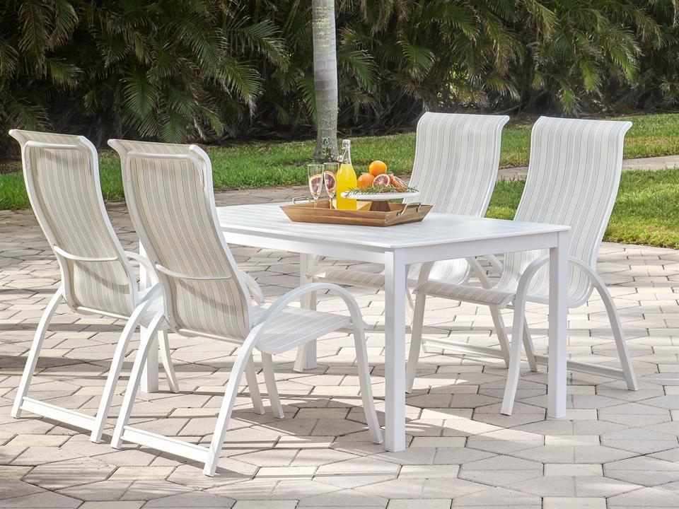 Aruba Ii Sling Aluminum Outdoor Patio Dining Set