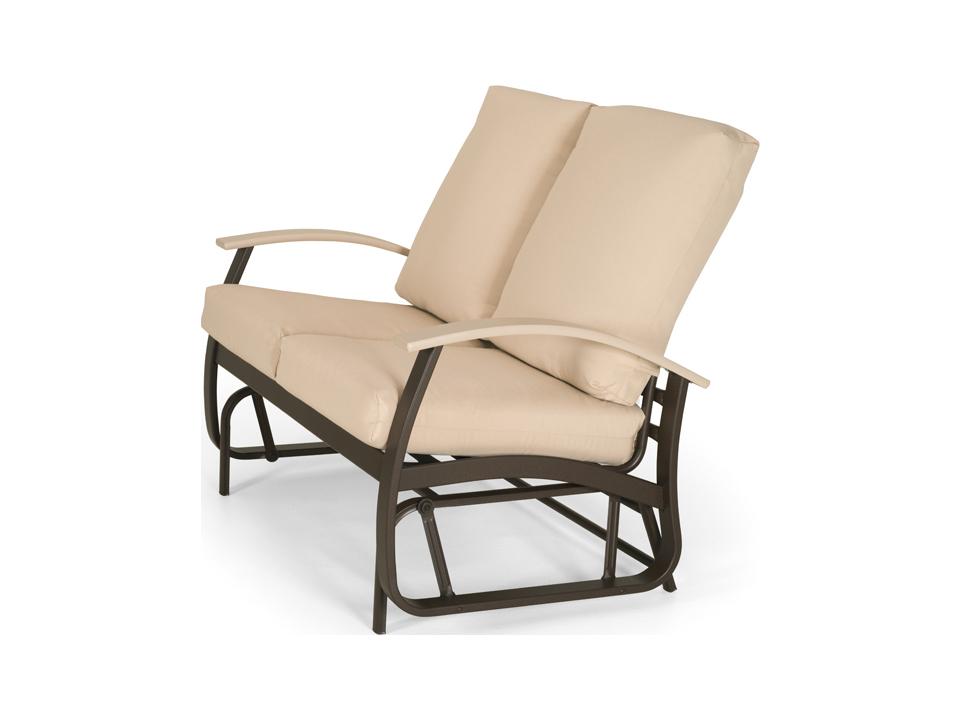 Belle Isle Cushion Aluminum Glider Loveseat with MGP Arms
