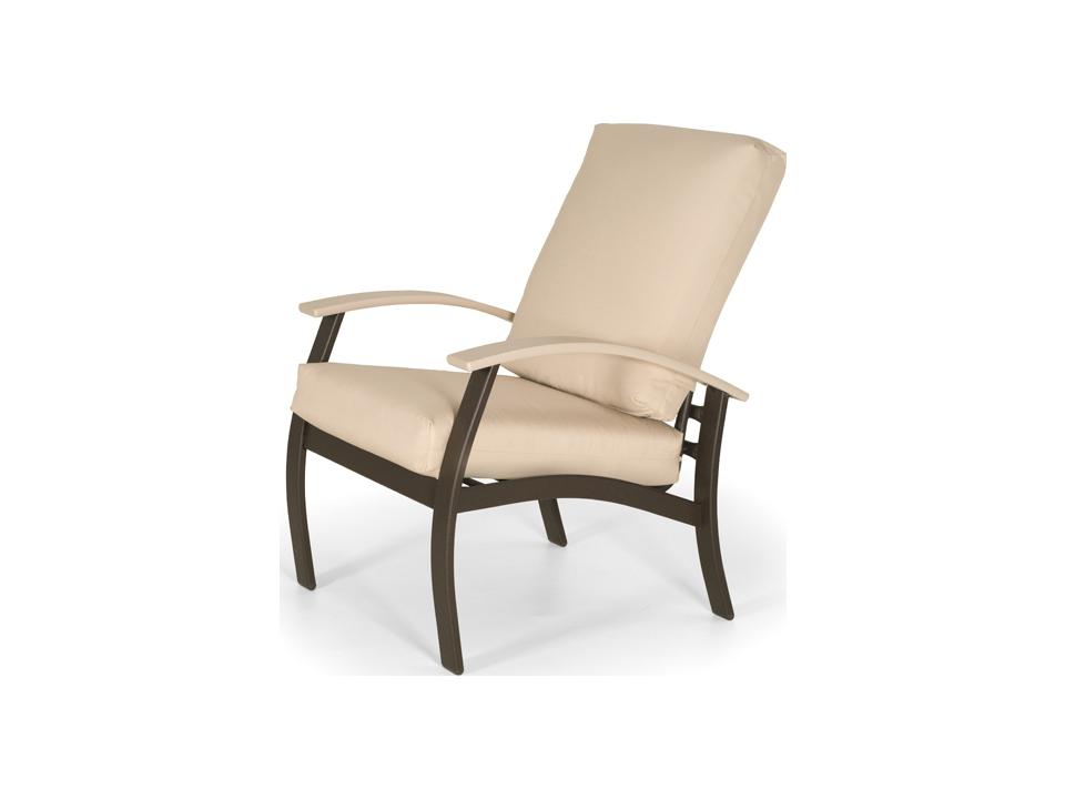 Belle Isle Cushion Aluminum Dining Arm Chair with MGP Arms