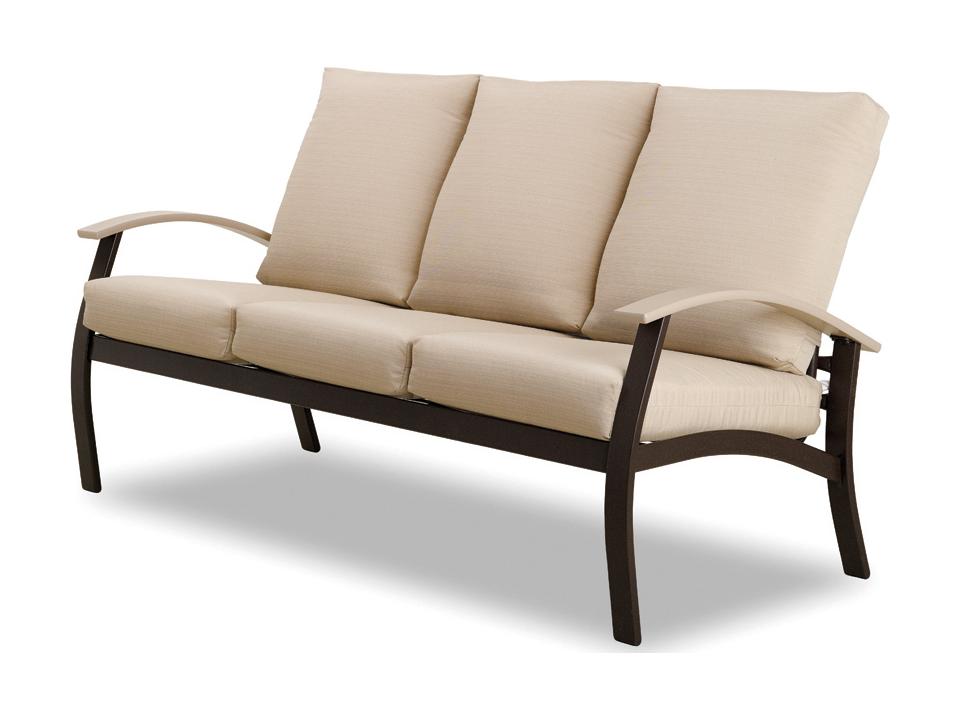 Belle Isle Cushion Aluminum Outdoor Sofa with MGP Arms