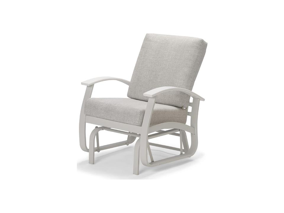 Belle Isle Cushion Aluminum Glider Lounge Chair with Polymer Accents