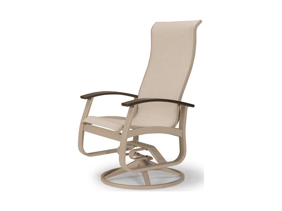 Belle Isle Sling Swivel Rocker Outdoor Dining Chair