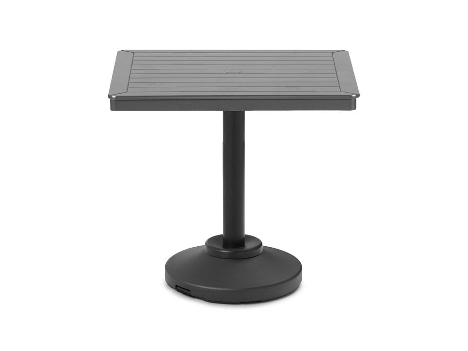 Marine Grade Polymer Square Outdoor Patio Counter Table with Umbrella Hole
