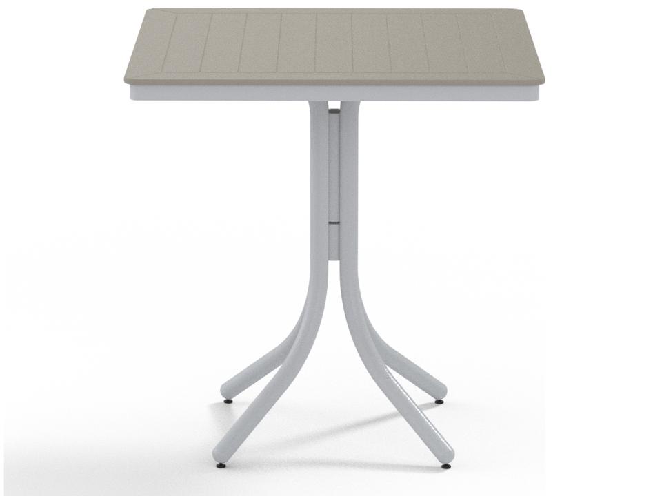 Marine Grade Polymer Square Outdoor Patio Counter Height Table with Umbrella Hole
