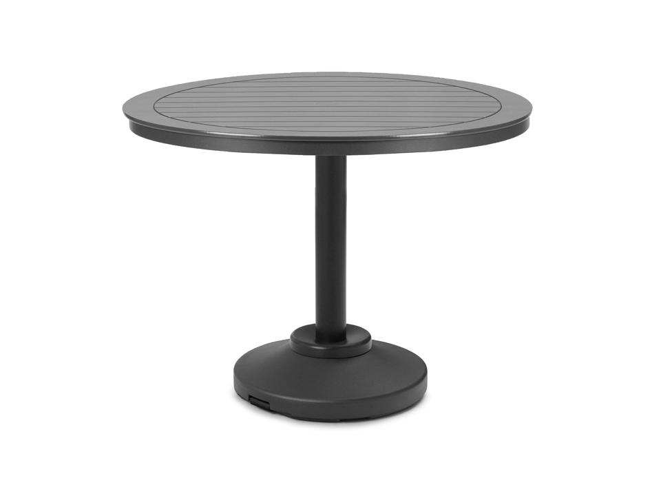 Marine Grade Polymer Round Outdoor Counter Table with Umbrella Hole