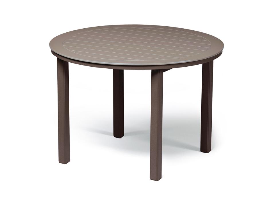 Marine Grade Polymer Round Outdoor Patio Counter Table with Umbrella Hole
